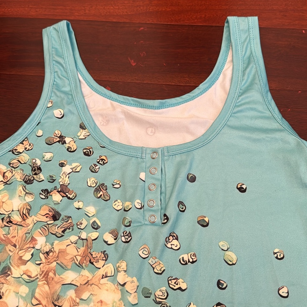 NWOT Woman’s Size Large tank Pink/grey - Picture 4 of 5
